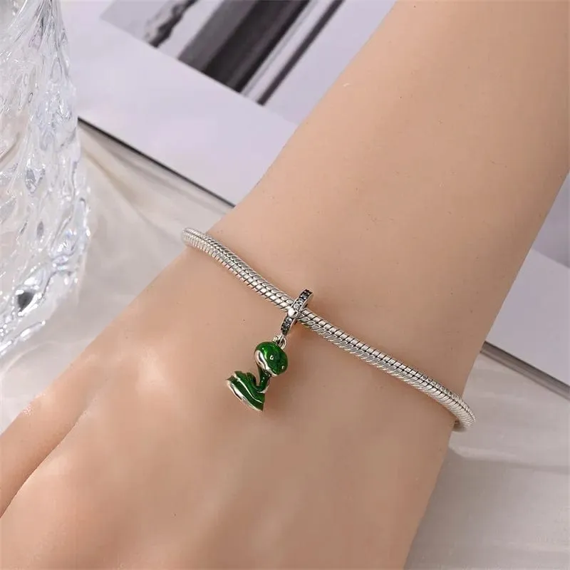Emerald Snake Dangle Charm