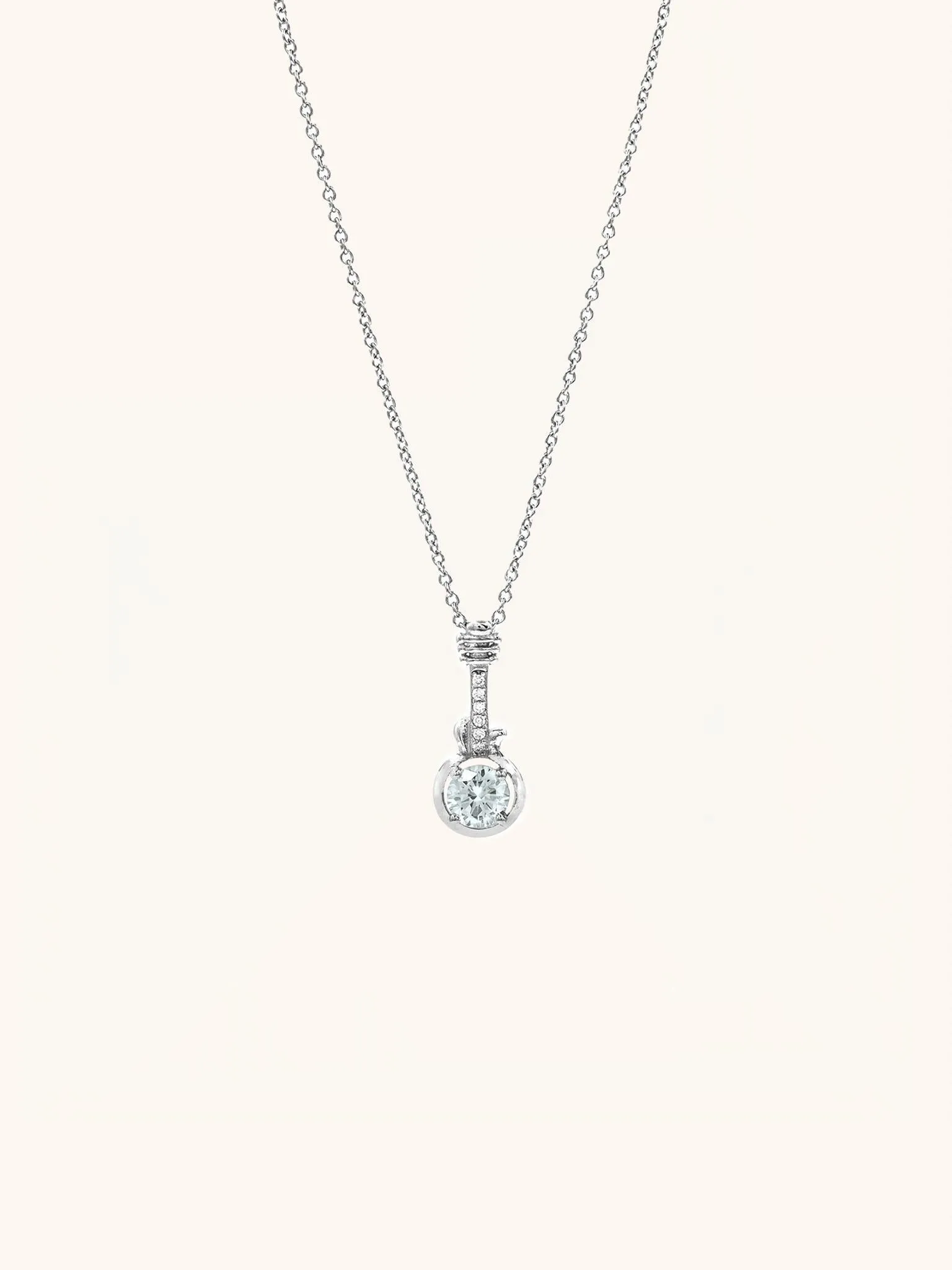 EUPHONY Sparkling Guitar Sterling Silver Necklace