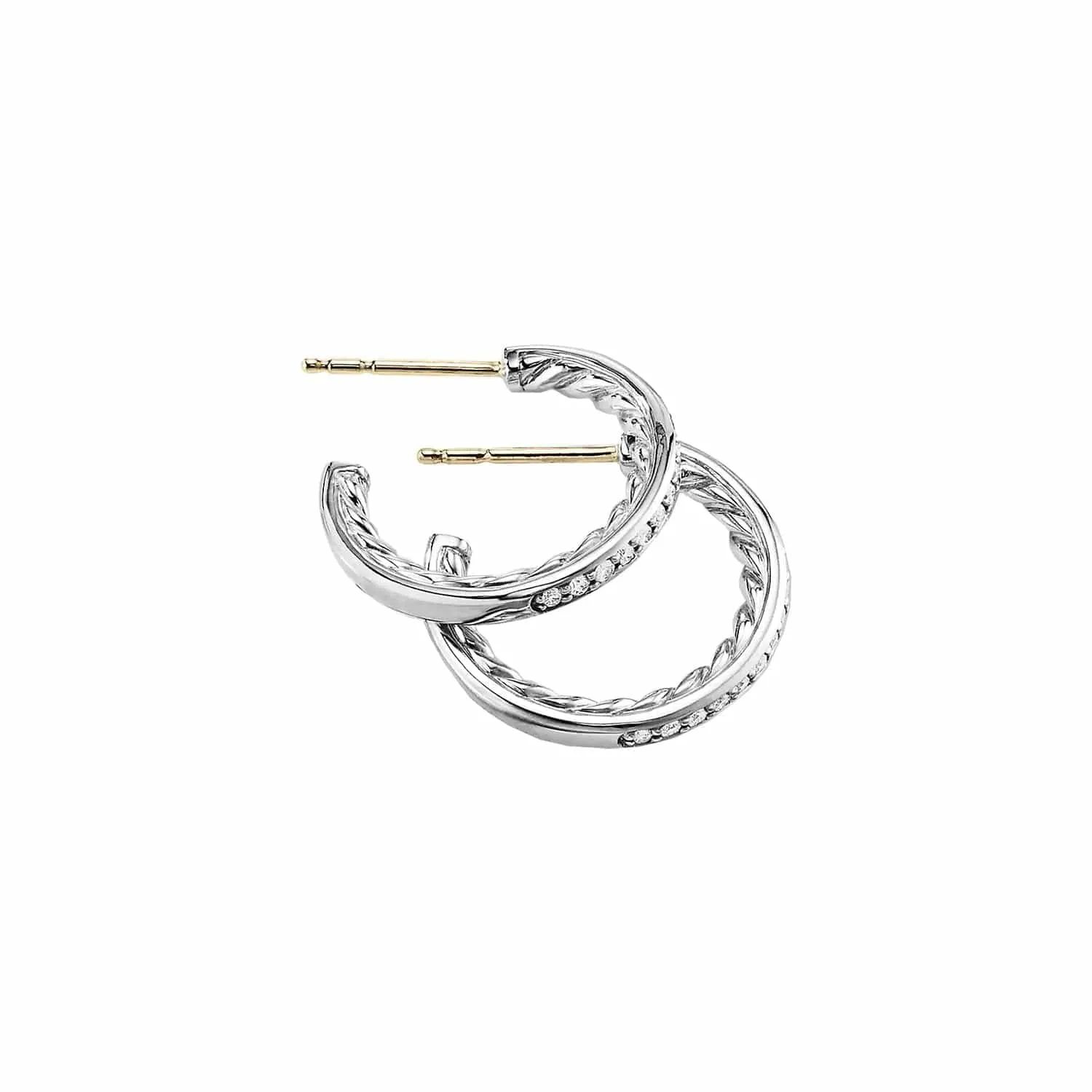 Extra-Small Diamond Hoop Earrings