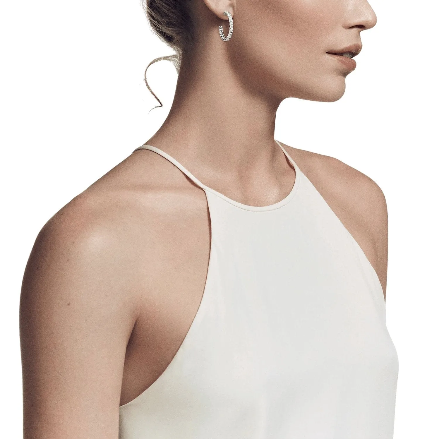 Extra-Small Diamond Hoop Earrings