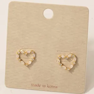 FABLE GOLD HEART STUD EARRINGS