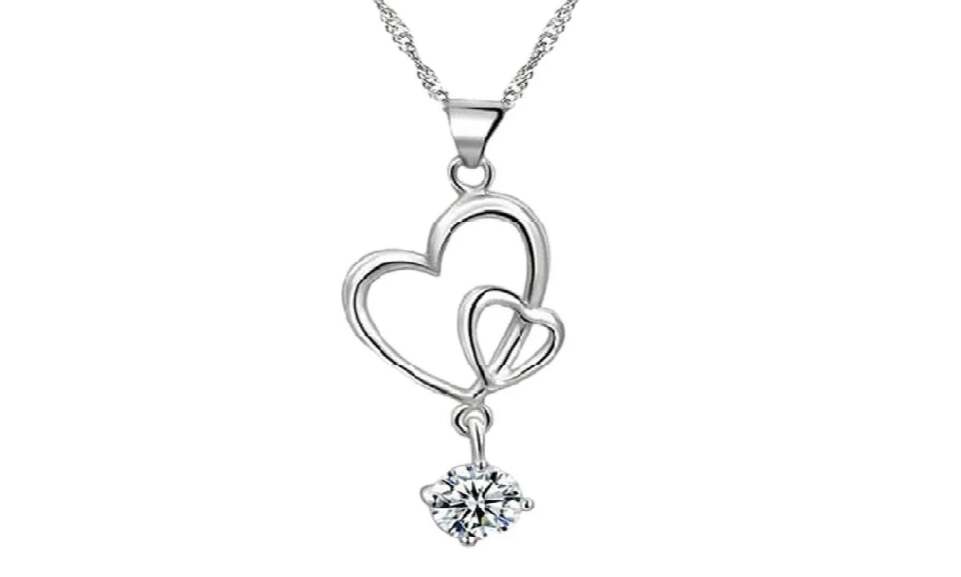 Fancy Without Chain Charming Jewelry Heart-shaped Pendant Color Silver