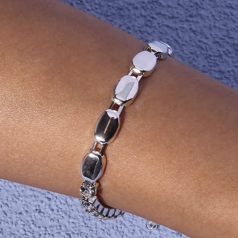 Fashion Shiny Metal Sexy Square Jewelry Women