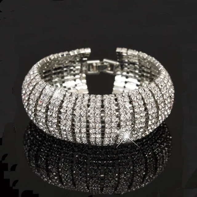 Fashion Women Crystal Wedding Bracelets & Bangles