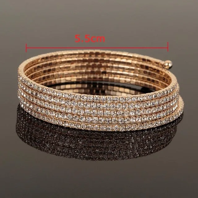 Fashion Women Crystal Wedding Bracelets & Bangles