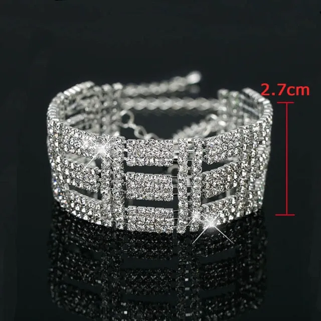 Fashion Women Crystal Wedding Bracelets & Bangles