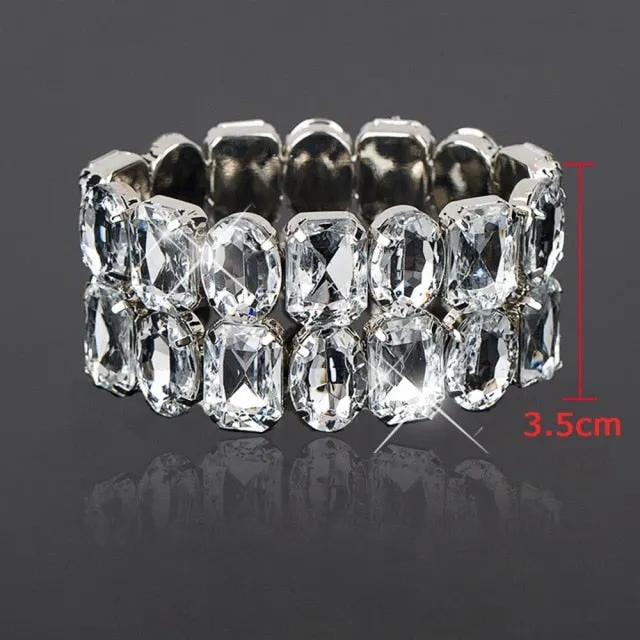 Fashion Women Crystal Wedding Bracelets & Bangles