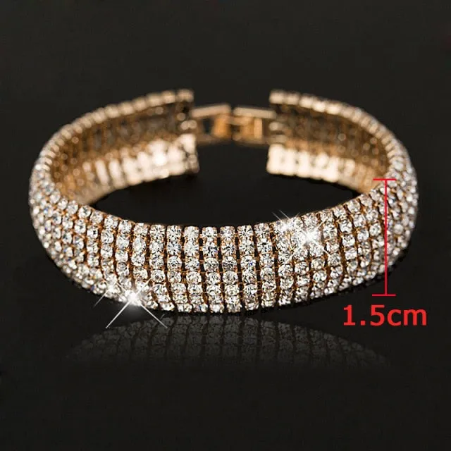 Fashion Women Crystal Wedding Bracelets & Bangles