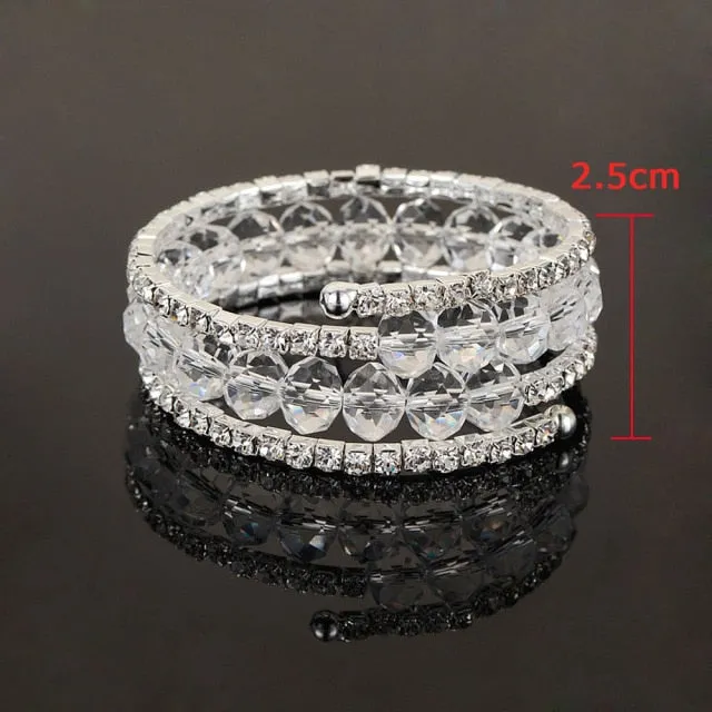Fashion Women Crystal Wedding Bracelets & Bangles