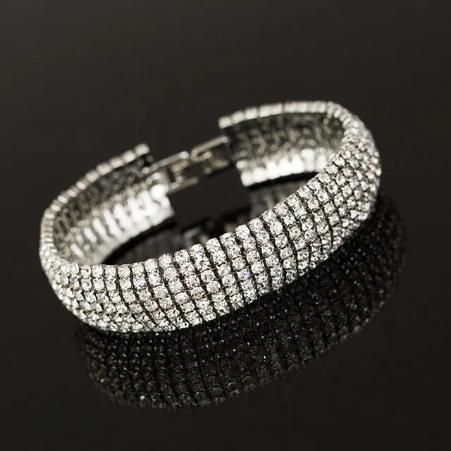 Fashion Women Crystal Wedding Bracelets & Bangles