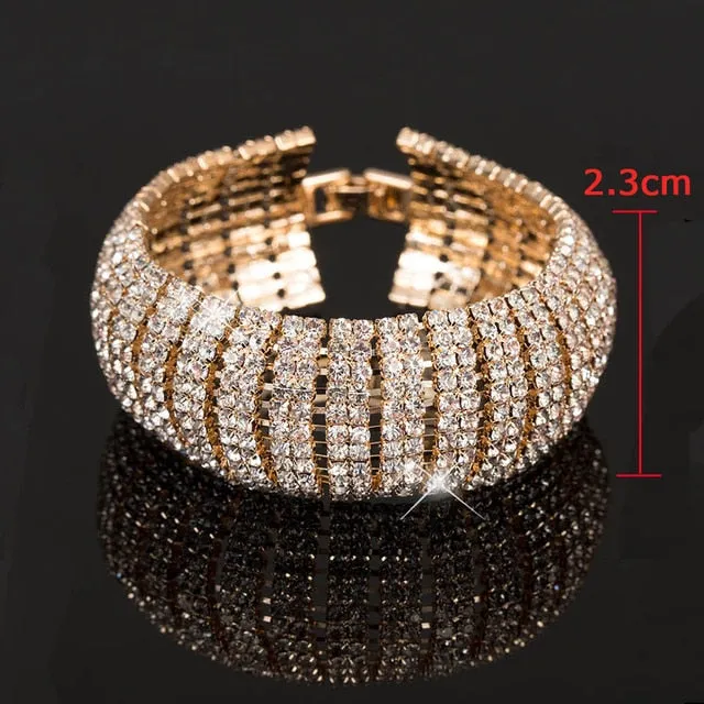 Fashion Women Crystal Wedding Bracelets & Bangles