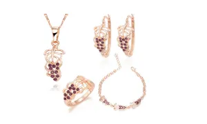 Fashionable Rhinestone Bunch Designer Jewellery Set For Women