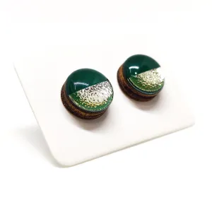 Forest Green and Gold Faux Hammered Metal by Candi Cove Designs