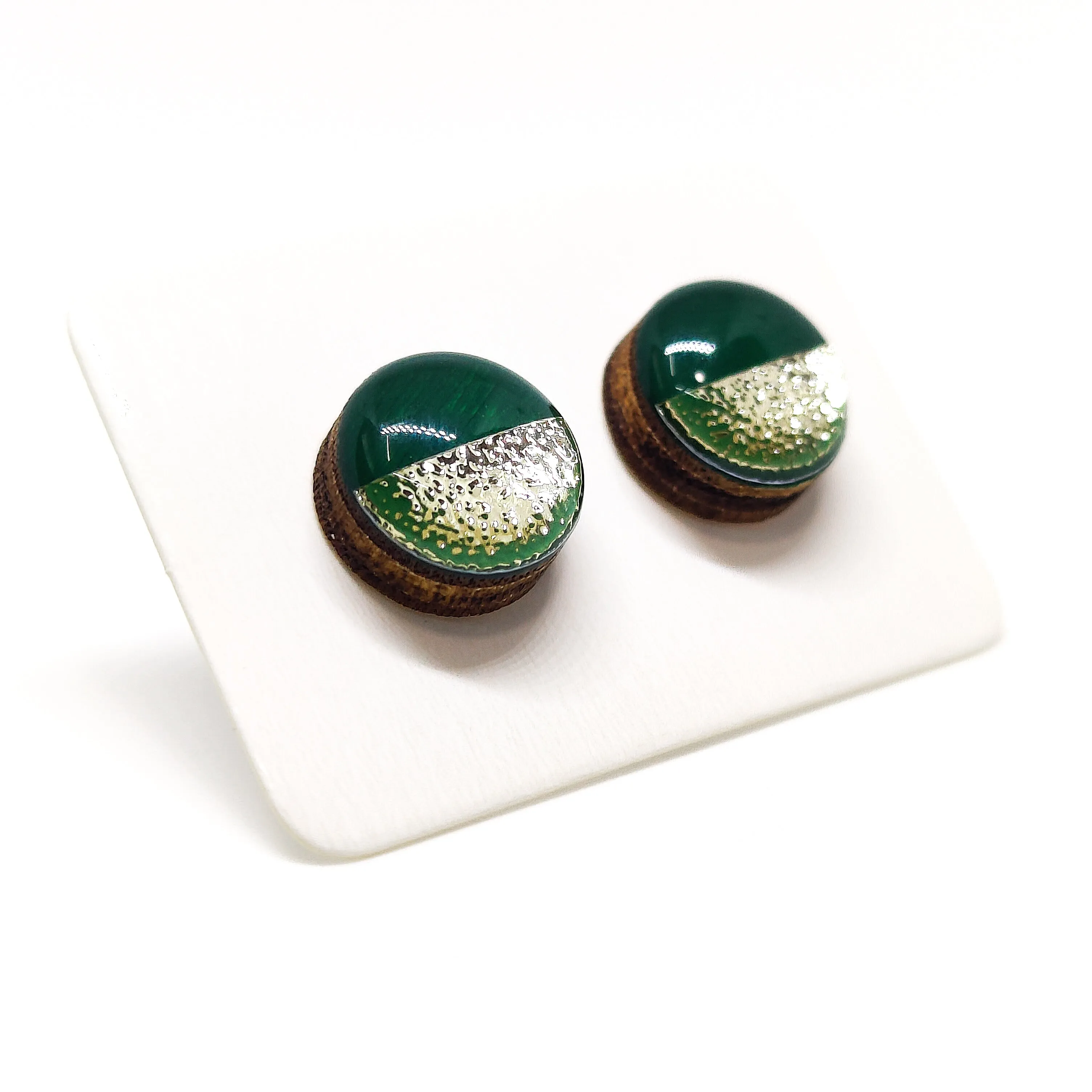 Forest Green and Gold Faux Hammered Metal by Candi Cove Designs