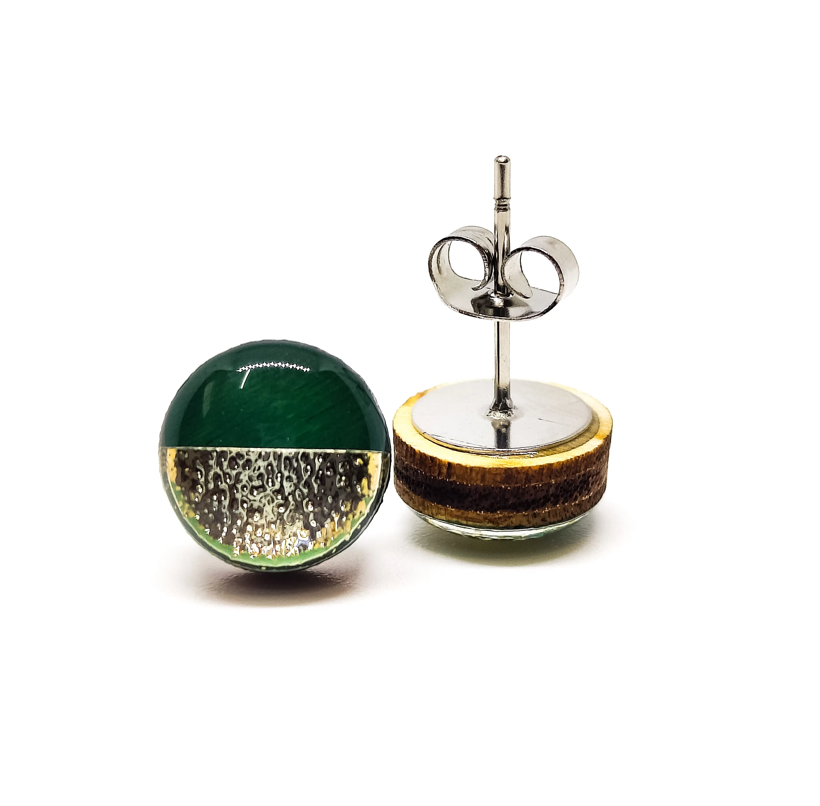 Forest Green and Gold Faux Hammered Metal by Candi Cove Designs