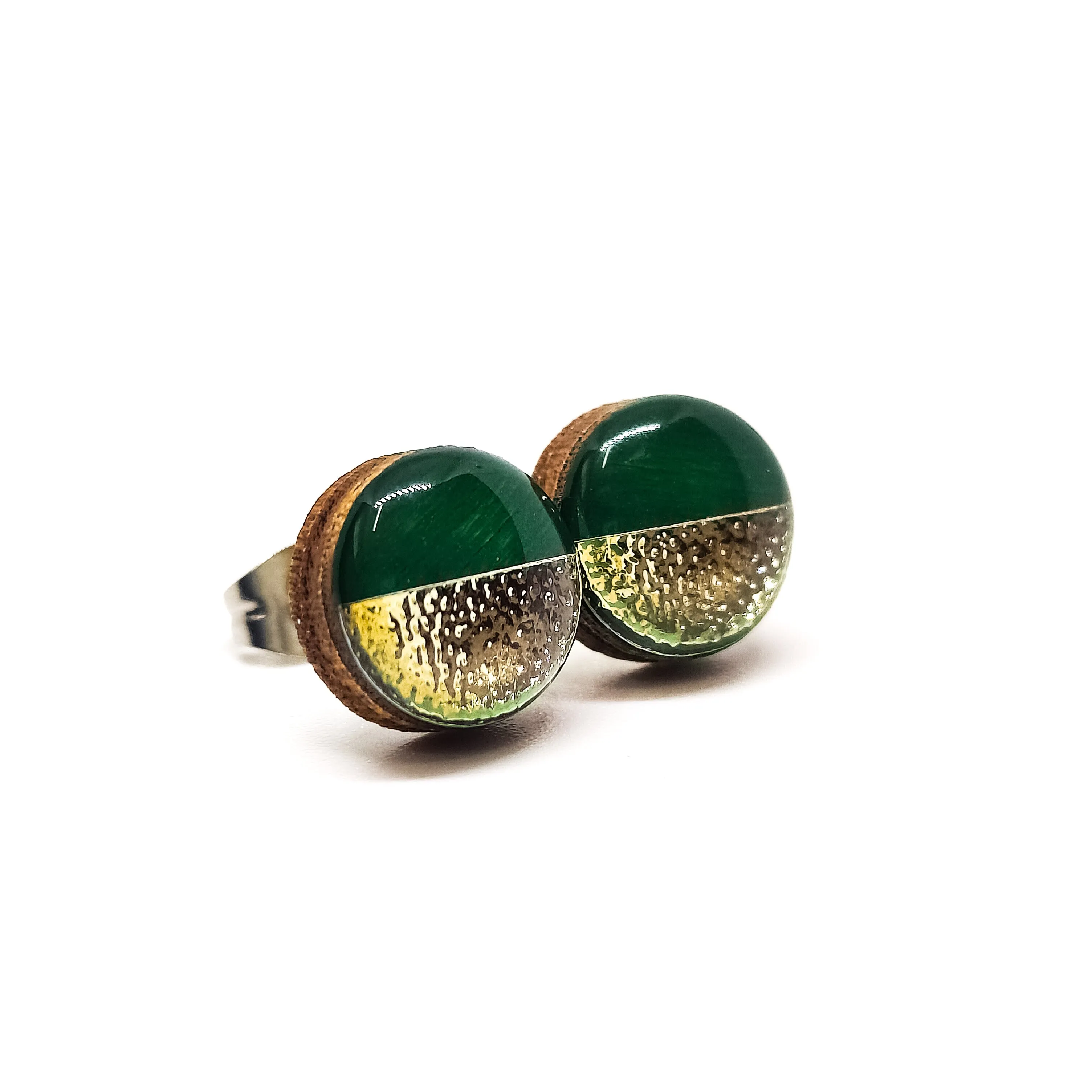 Forest Green and Gold Faux Hammered Metal by Candi Cove Designs