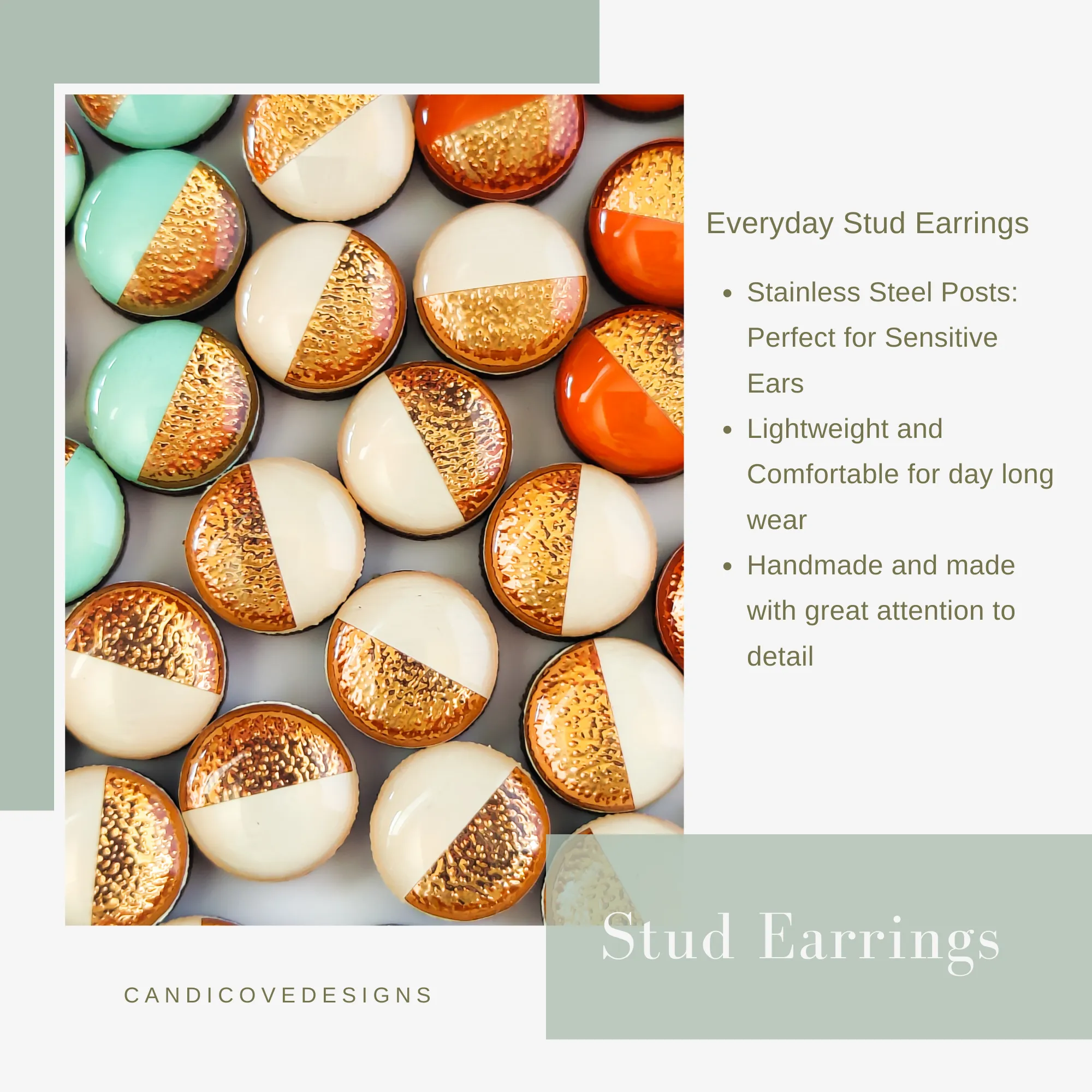 Forest Green and Gold Faux Hammered Metal by Candi Cove Designs
