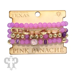 Four strand bead bracelet set 1CNC E180