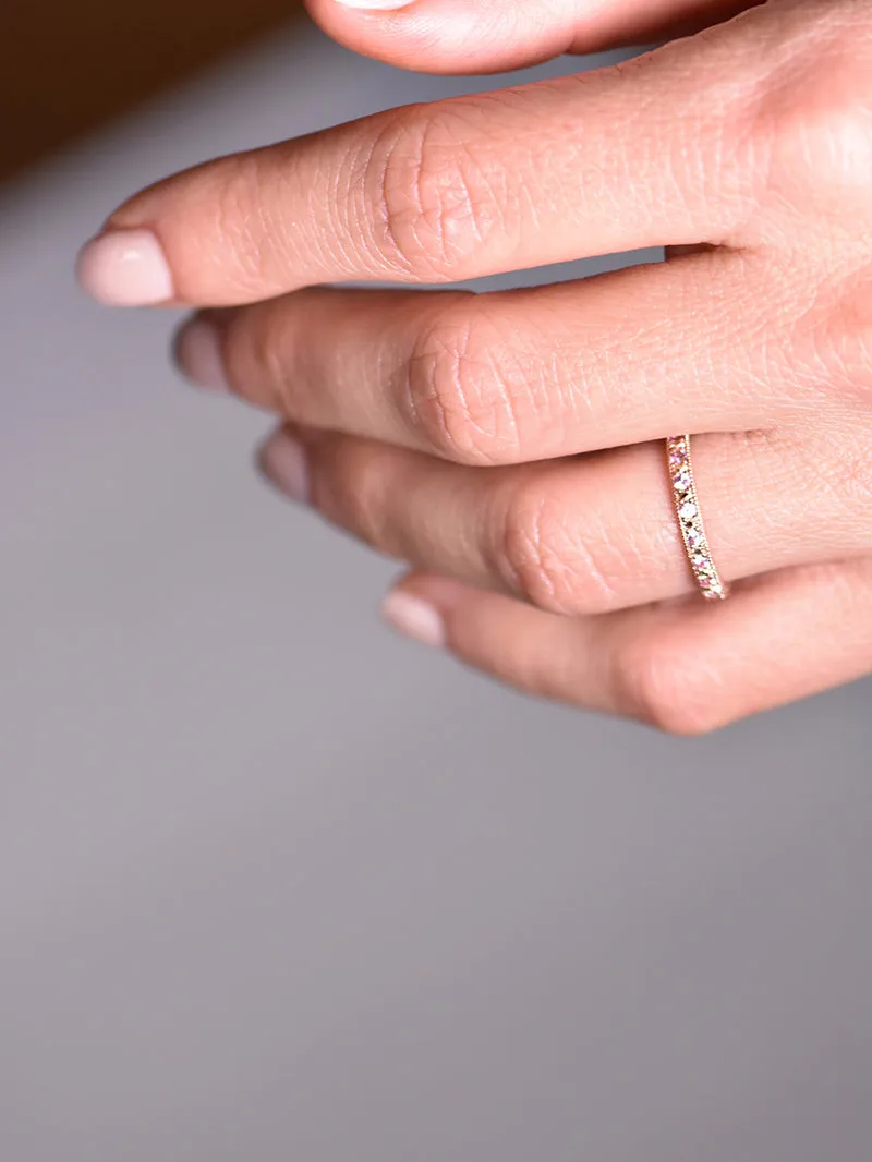 Francis Eternity Band | Pink Sapphire | 9k Gold