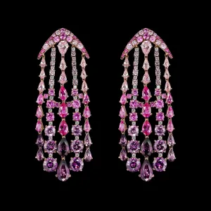 Fuchsia Ombré Waterfall Earrings
