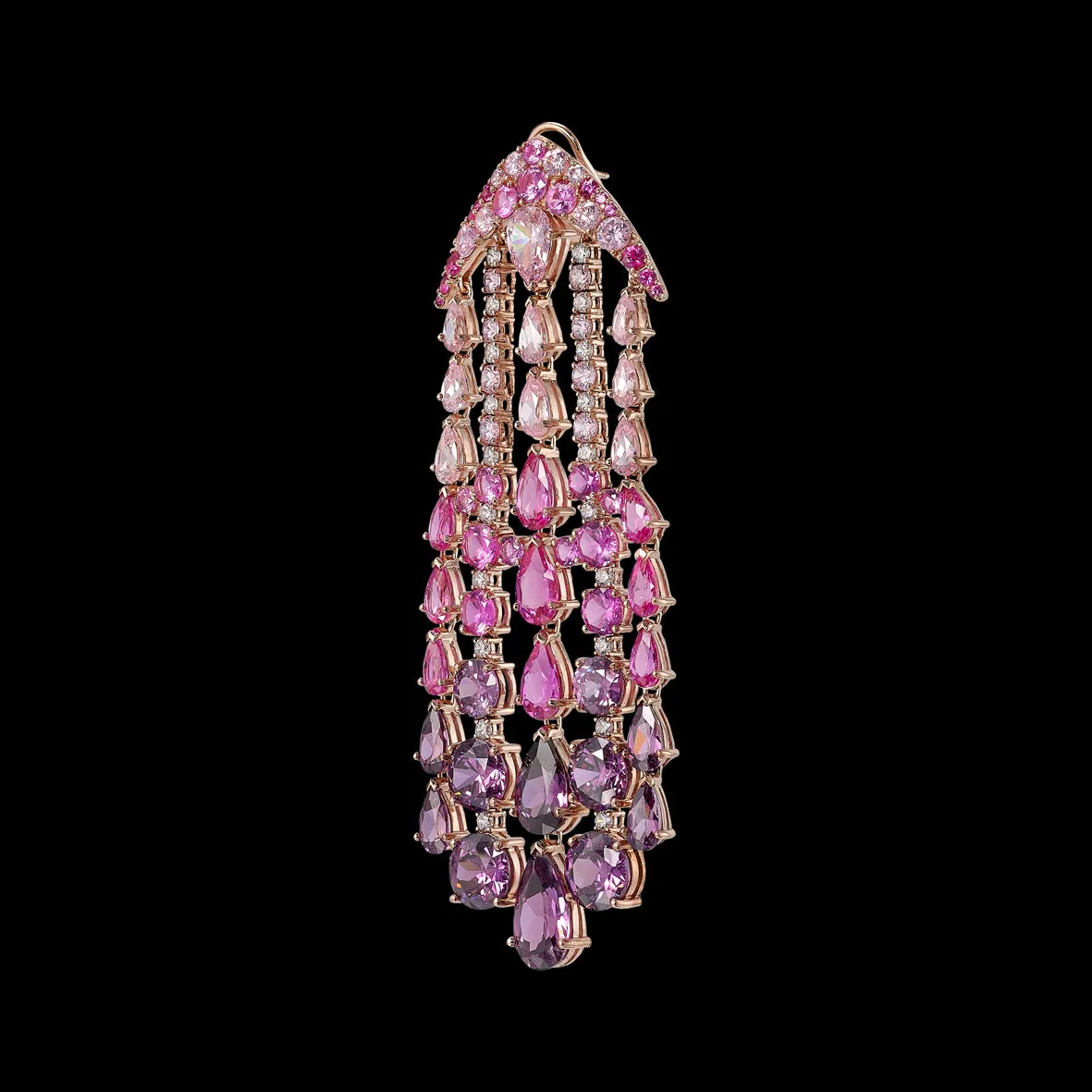 Fuchsia Ombré Waterfall Earrings