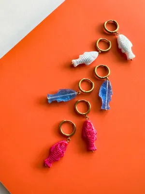 Fun Sardine Earrings | Glass Bead Earrings