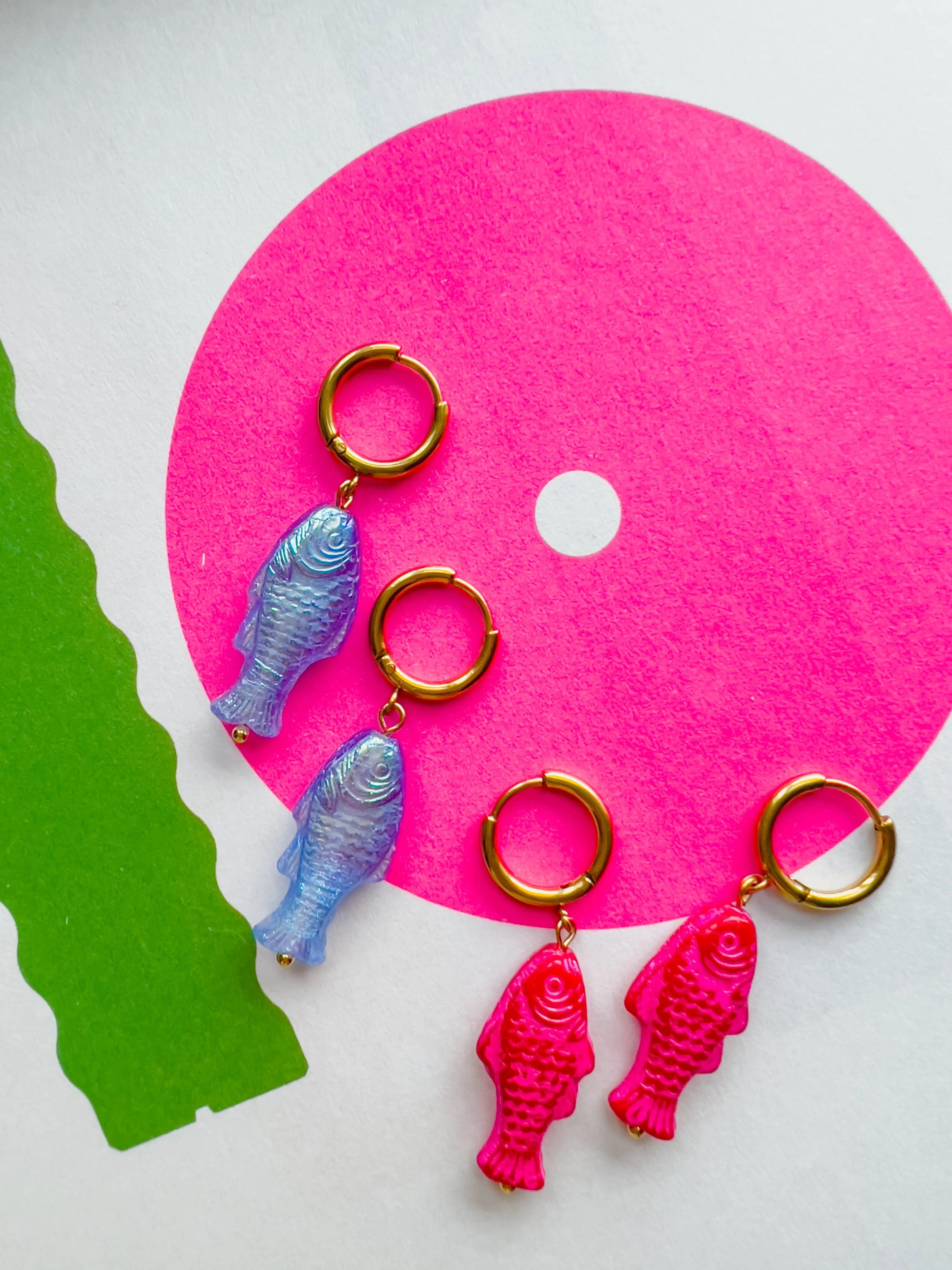 Fun Sardine Earrings | Glass Bead Earrings