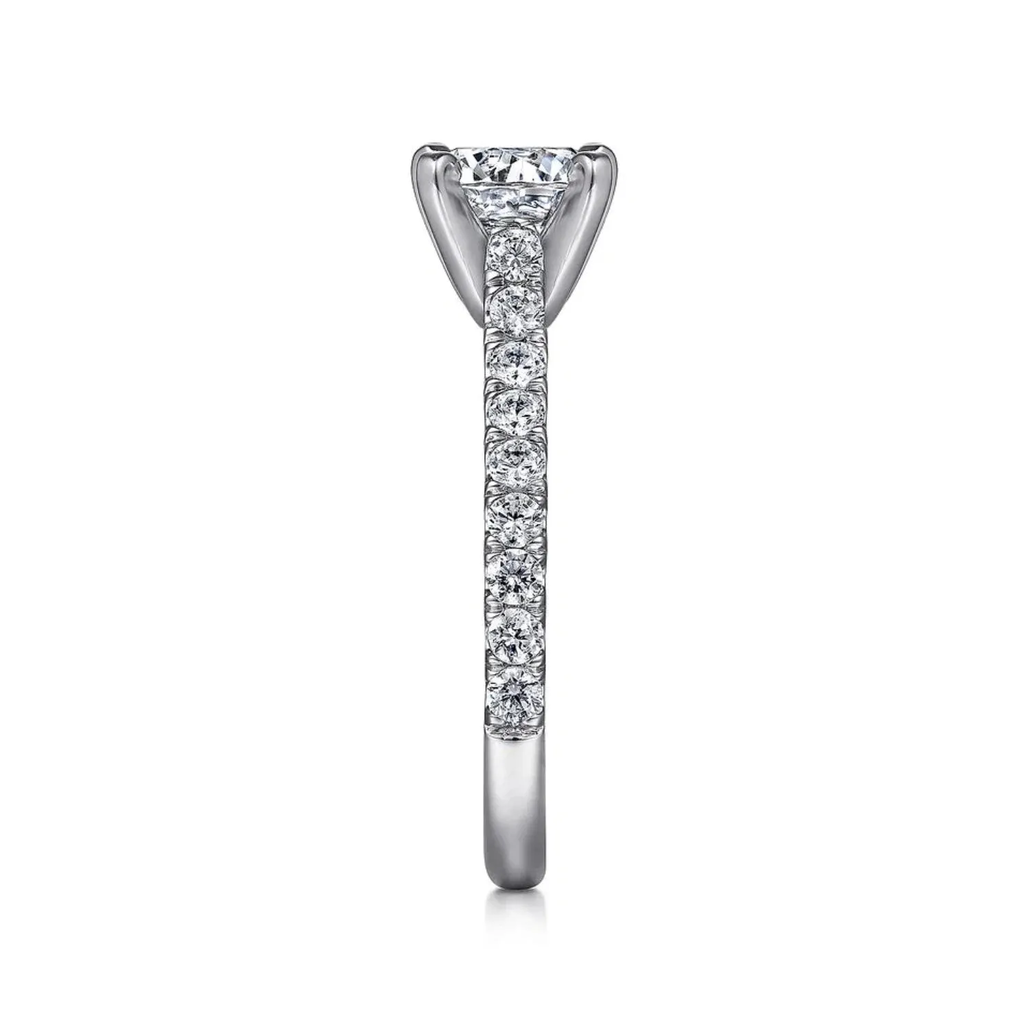Gabriel & Co. "Erica" Round Cut Shared Prong Diamond Engagement Ring