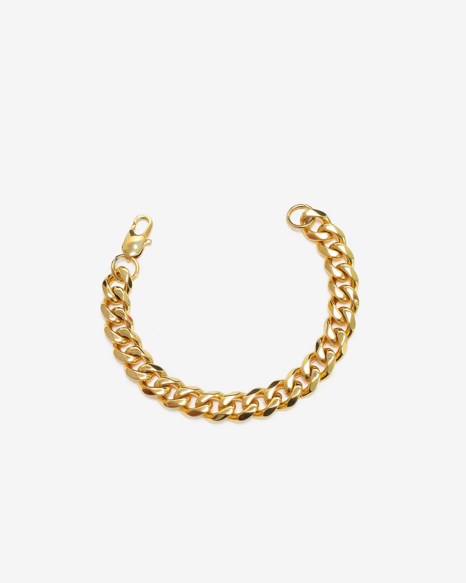 GD Cuban Bracelet 22k Gold Vermeil 10.5mm X 7.5Inch
