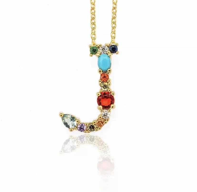 Gem Initial Necklace