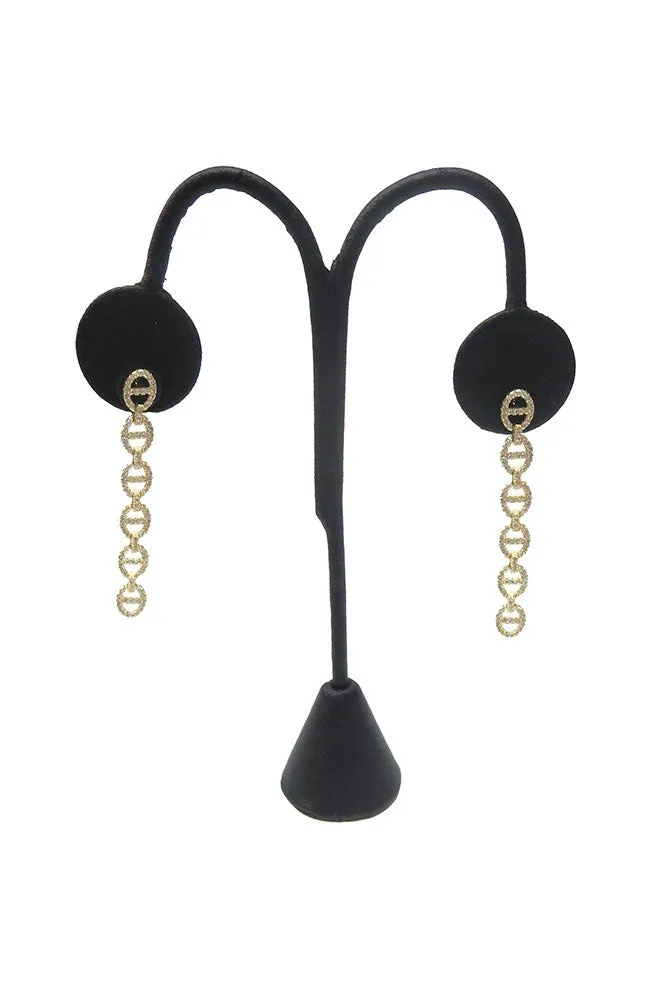 Gold 6 Circle Earring
