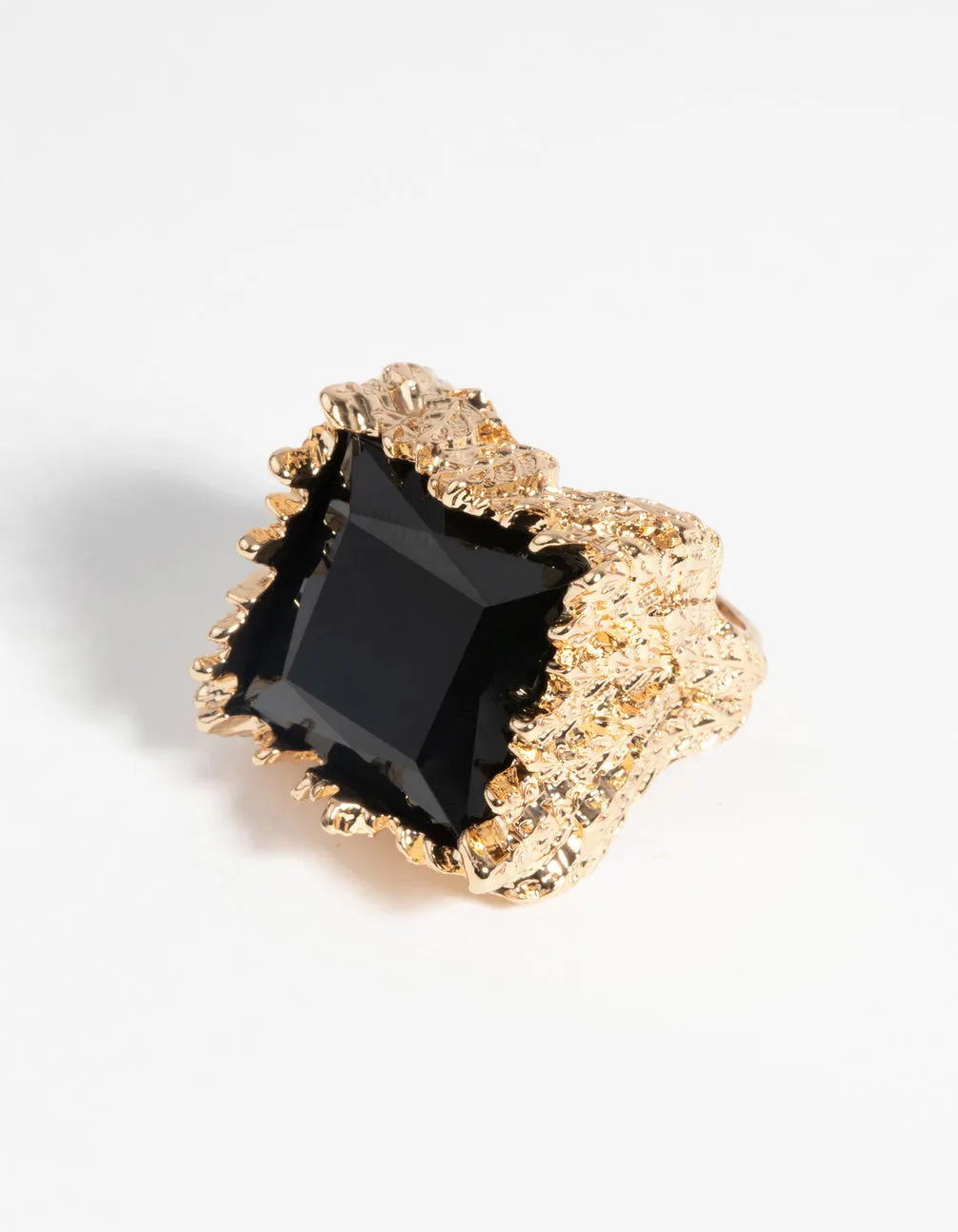Gold & Black Stone Ring