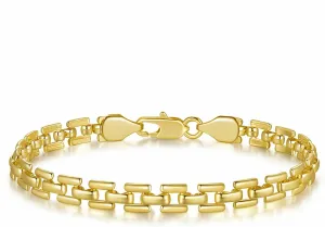 Gold Bracelet 14k Gold Bracelets for Women & Men Non Tarnish Watch Chain Design Womens Bracelets Jewelry Gifts 6.5-9 Inches