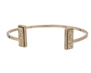 Gold Double Druzy Bracelet
