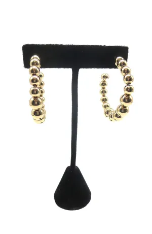 Gold Metal Ball Hoops