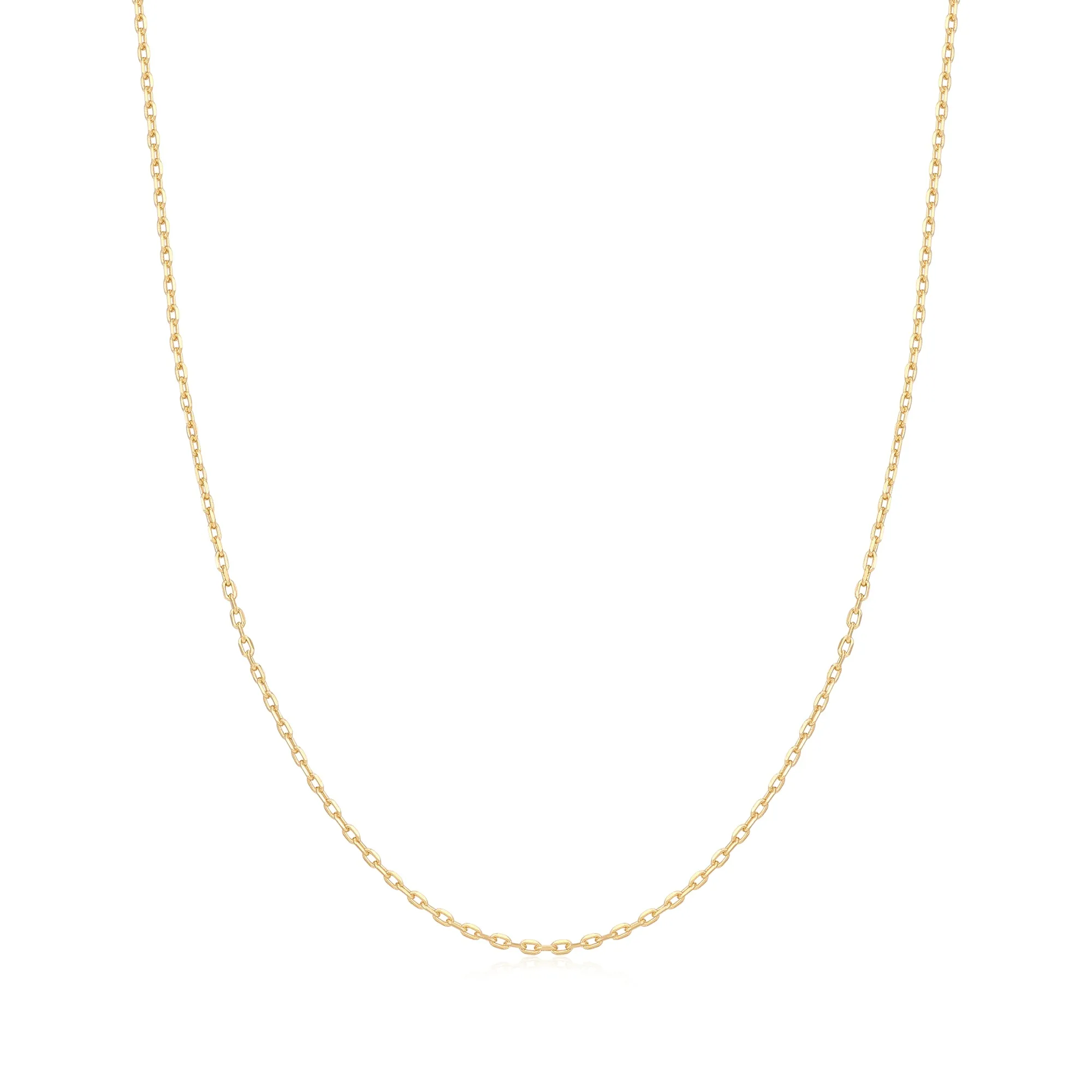 Gold Mini Link Charm Chain Necklace