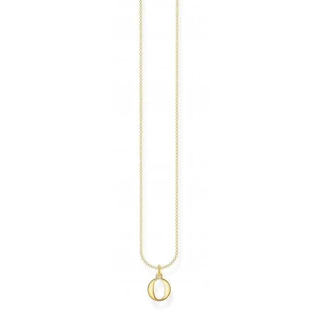 Gold Plated Letter O Necklace KE2024-413-39-L45V