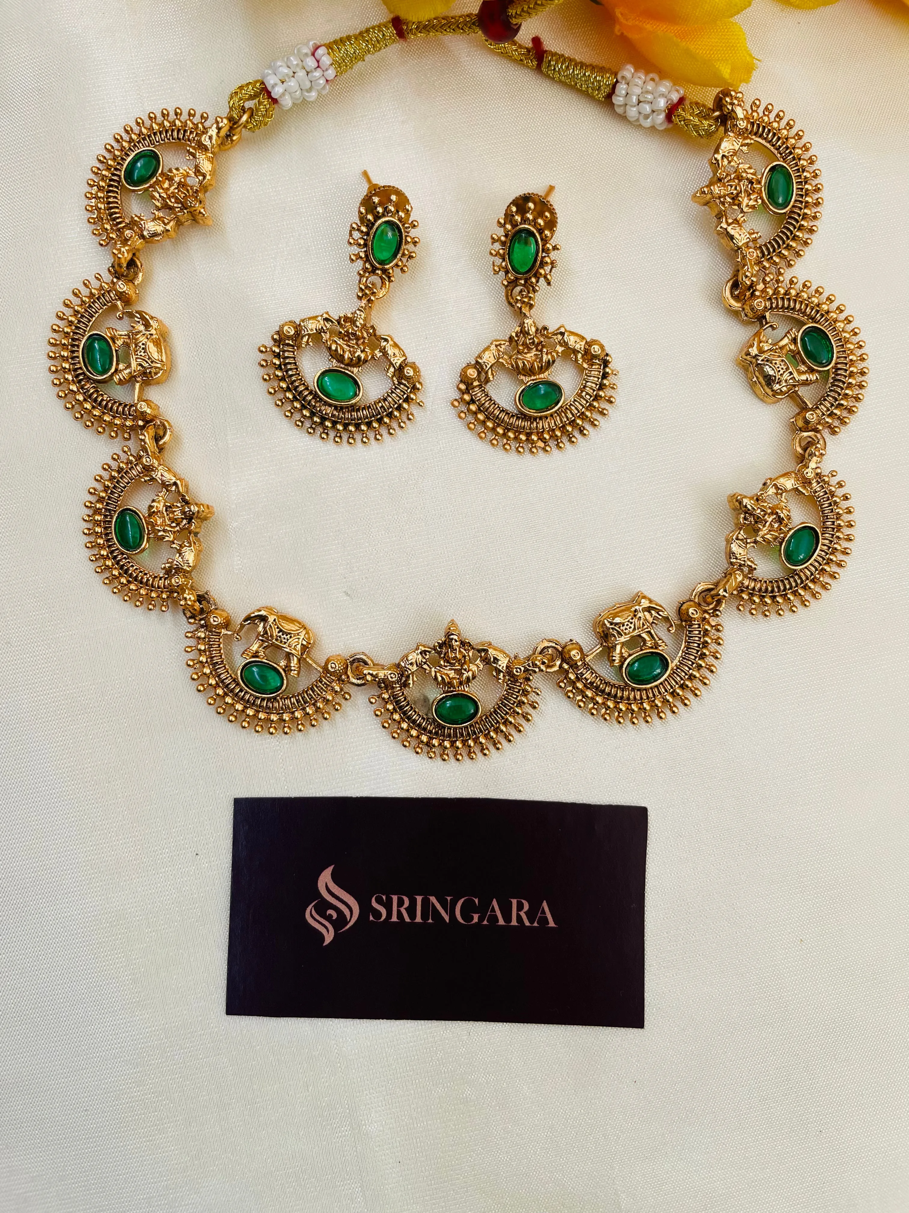 Green Moon Necklace set