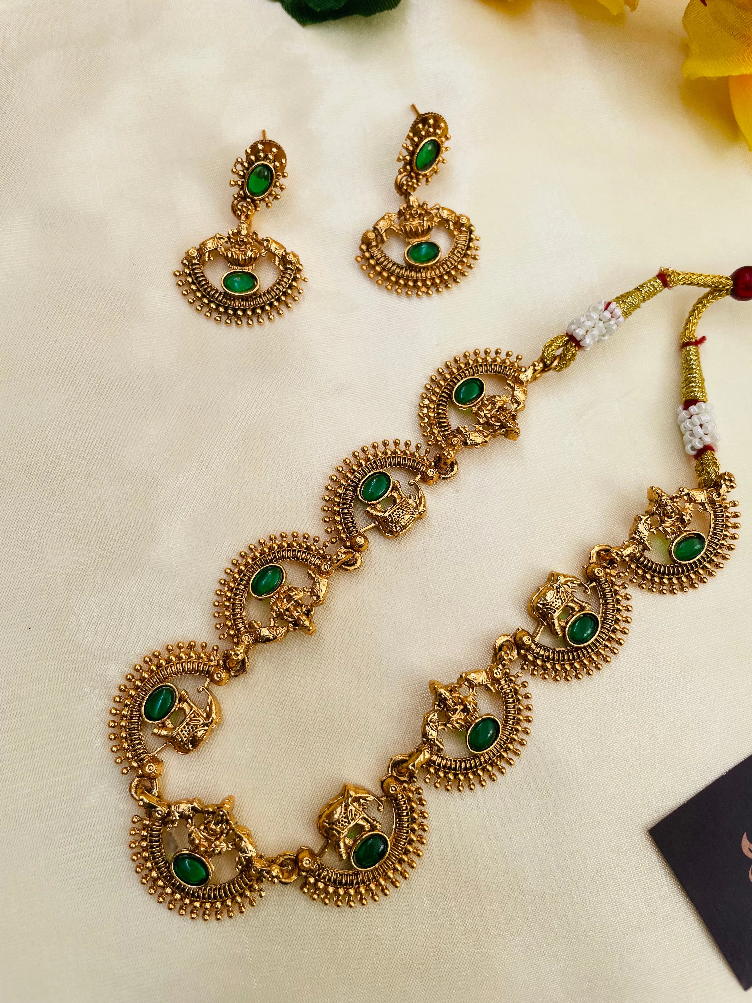Green Moon Necklace set