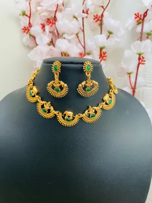 Green Moon Necklace set