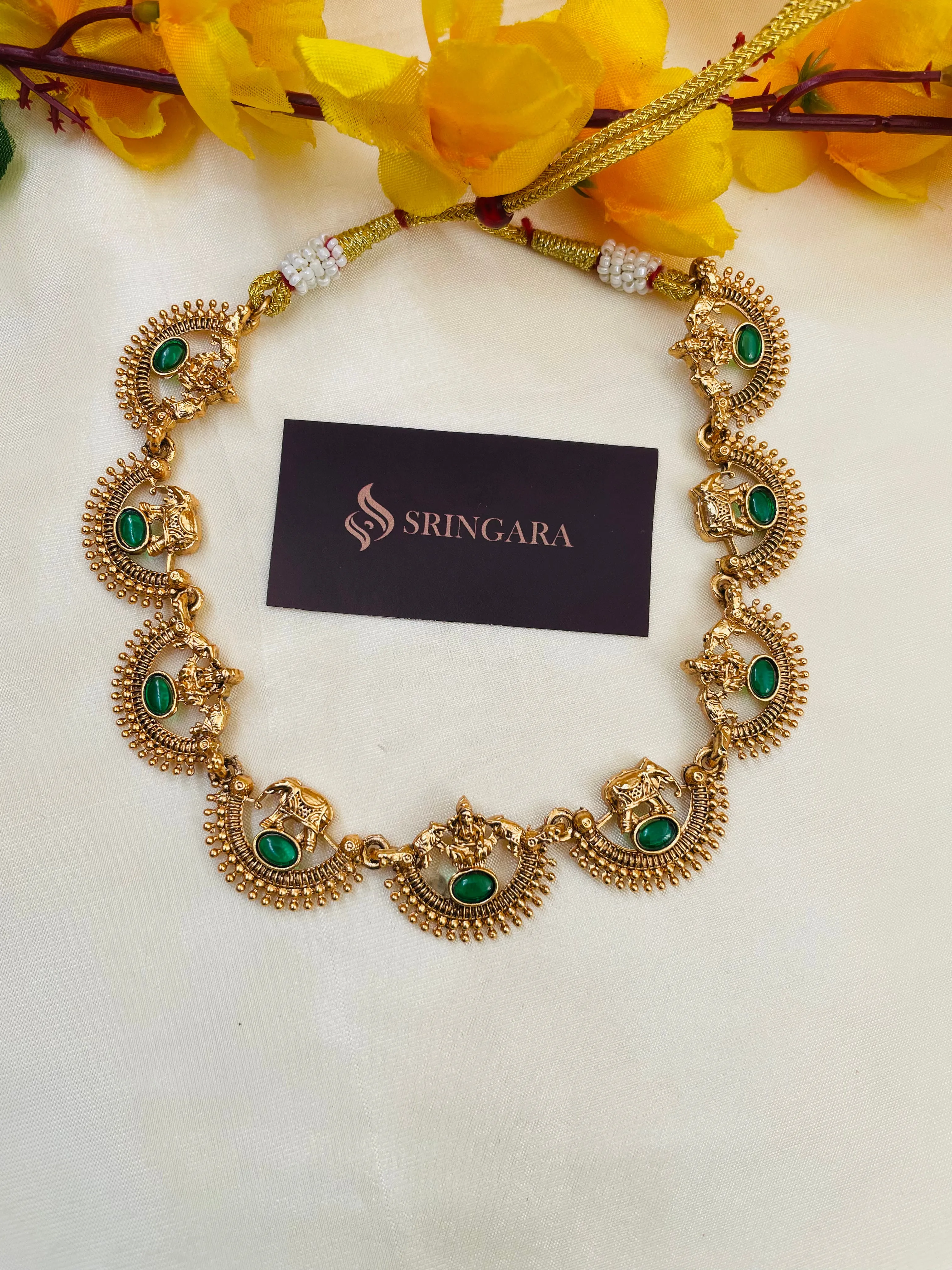 Green Moon Necklace set