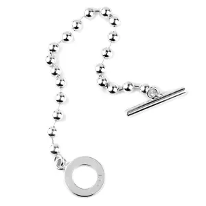 Gucci Beaded Toggle Lock Silver Bracelet