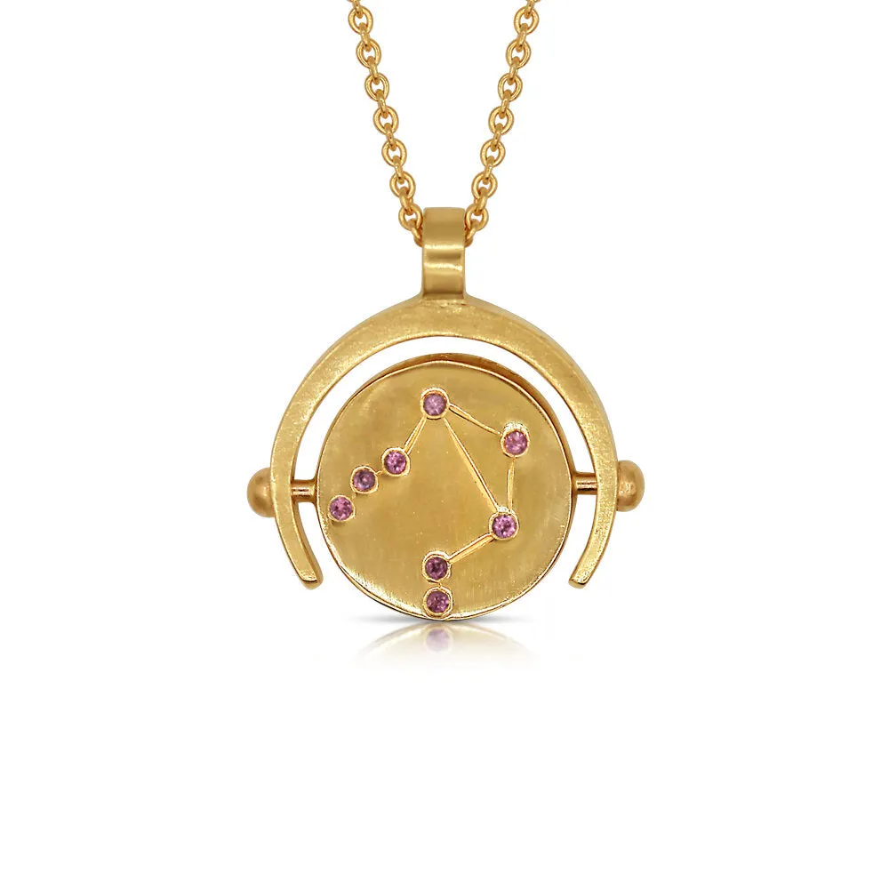 Guide Me Swivel Zodiac Libra-Raven Pendant