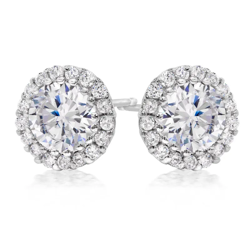 Halo Diamond Earrings