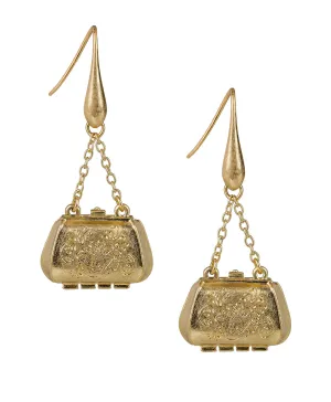 Handbag Chain Drop Earrings - Handbag