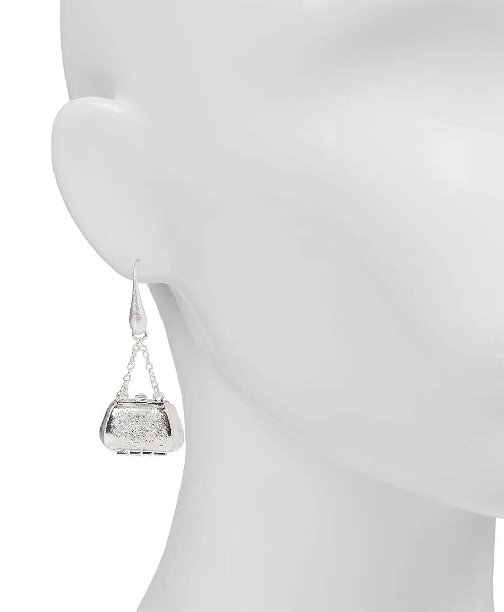 Handbag Chain Drop Earrings - Handbag