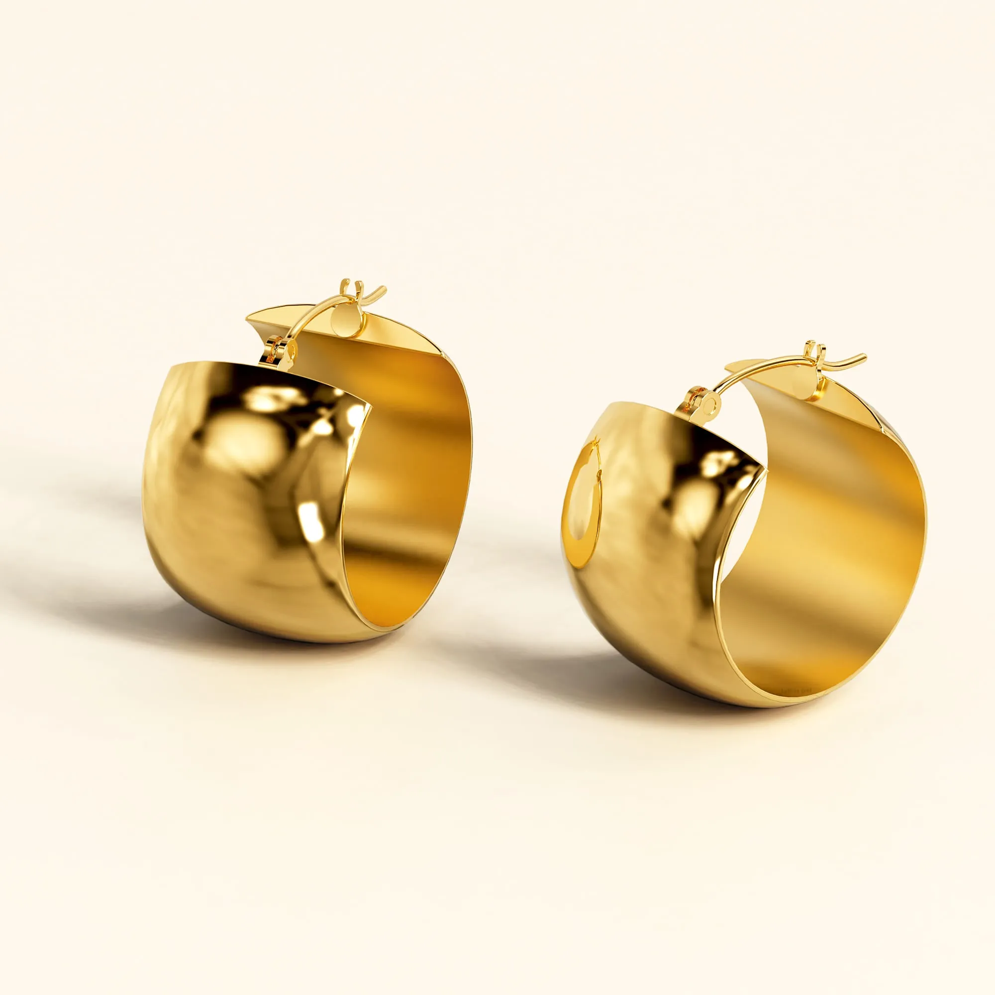 Hannah Gold Titanium Hoop Earrings