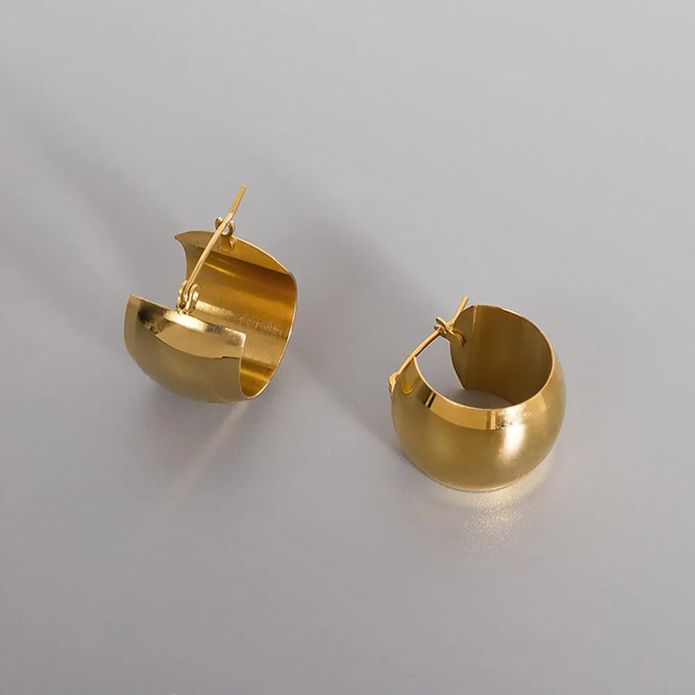 Hannah Gold Titanium Hoop Earrings