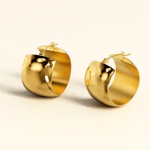 Hannah Gold Titanium Hoop Earrings
