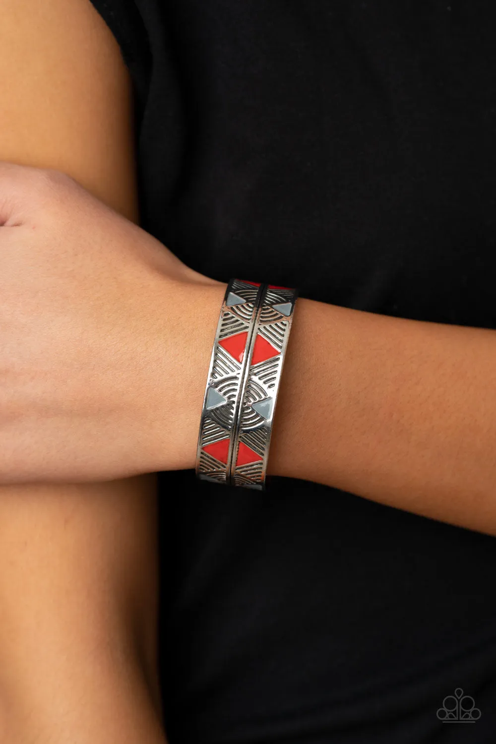Hidden Glyphs - Red Paparazzi Bracelet